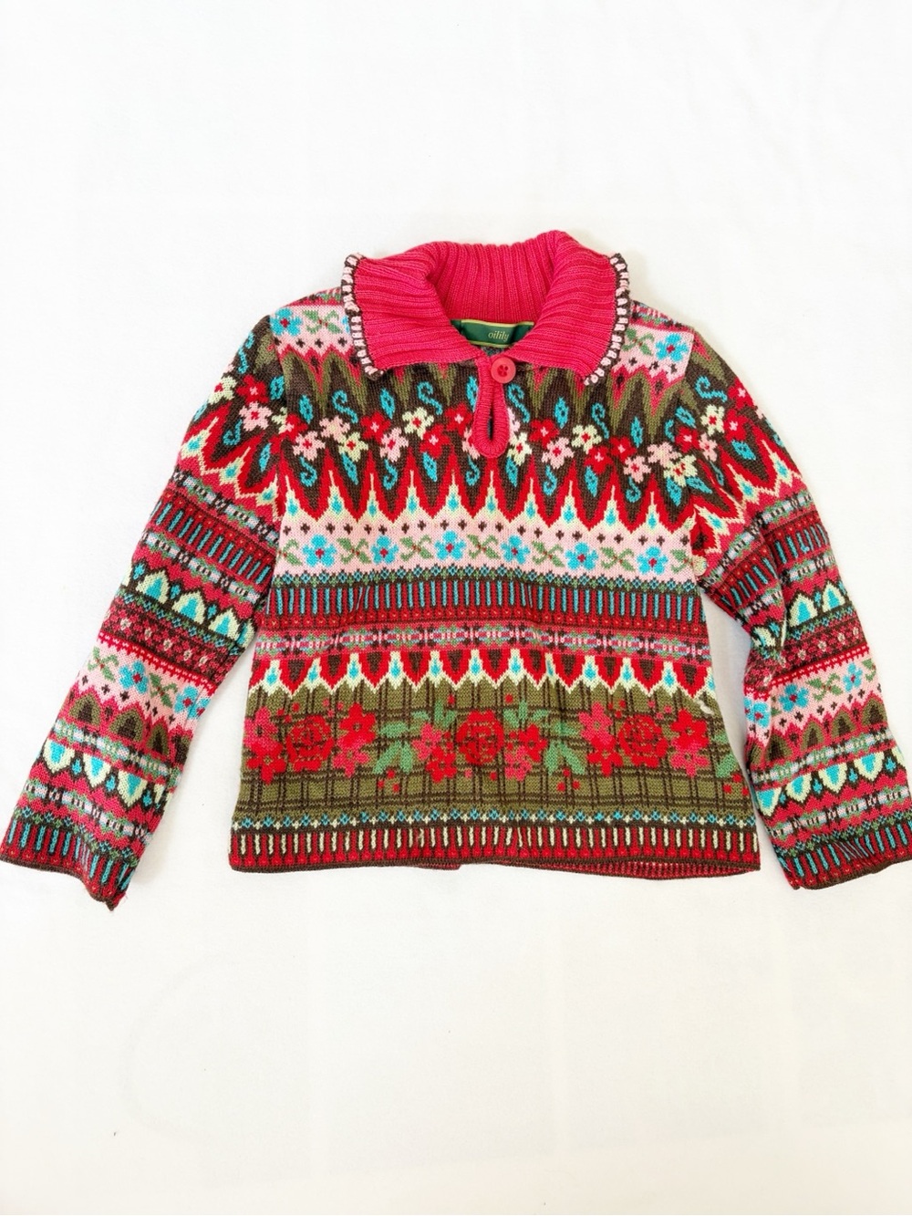 Oilily 104cm 4-5yr Autumn Fair Isle knit pullover sweater